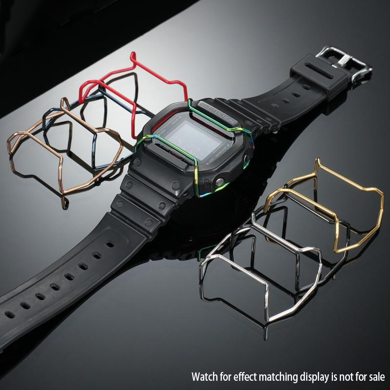 Casio Watch G-Shock Ga-2100 - Parachoques de reloj de acero inoxidable