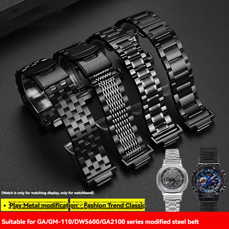 Casio Watch G-Shock Dw-5600 - Correa de reloj de acero inoxidable