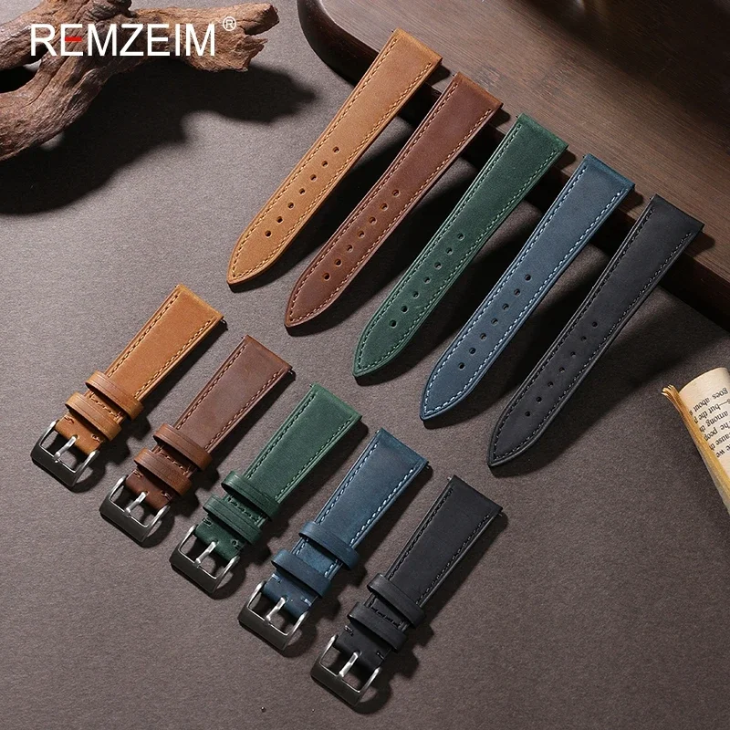 Leather Strap Quick Release - Crazy Horse-Correa de cuero de liberación