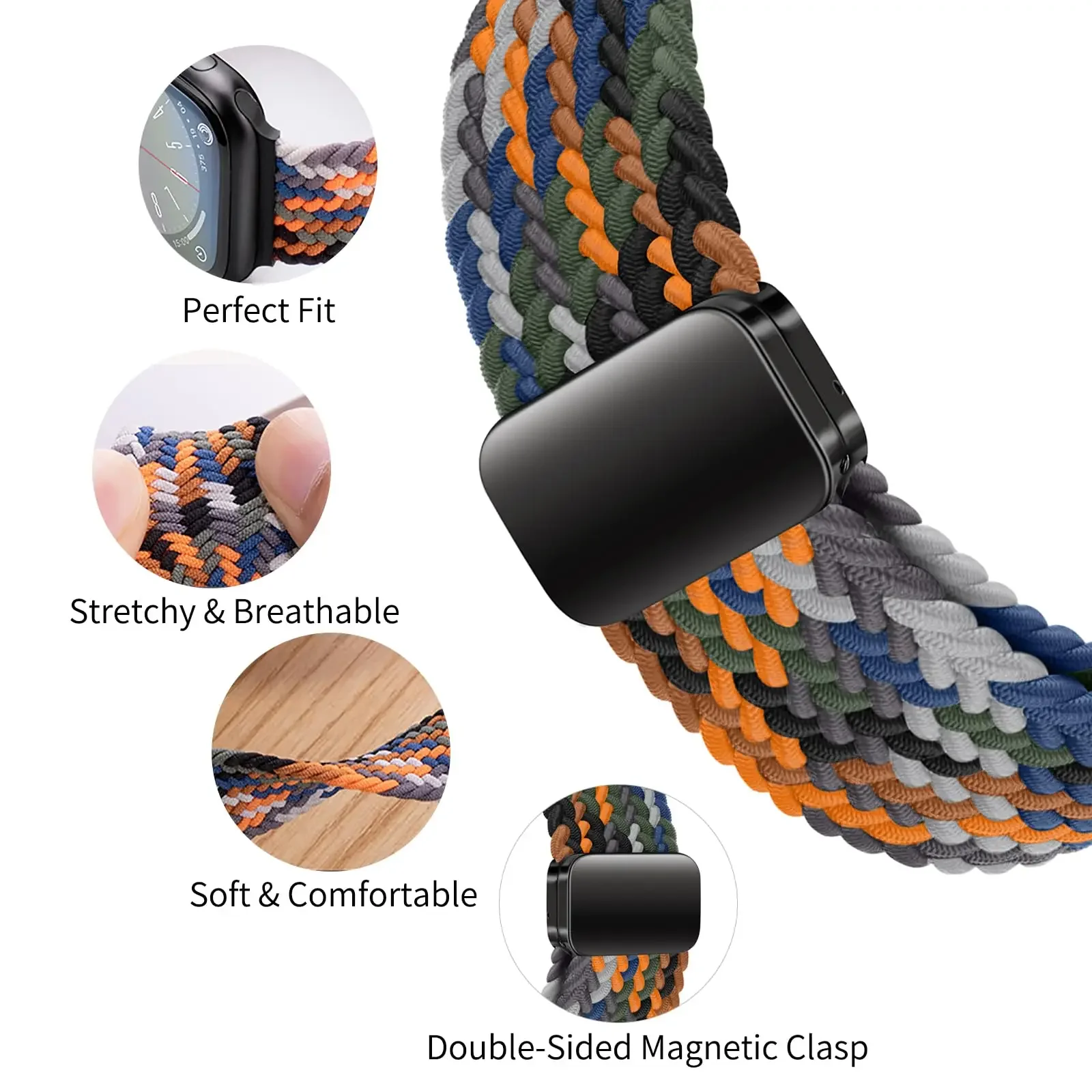 Correa de nailon trenzada para - Milanese Loop Magnetic reseña y precio