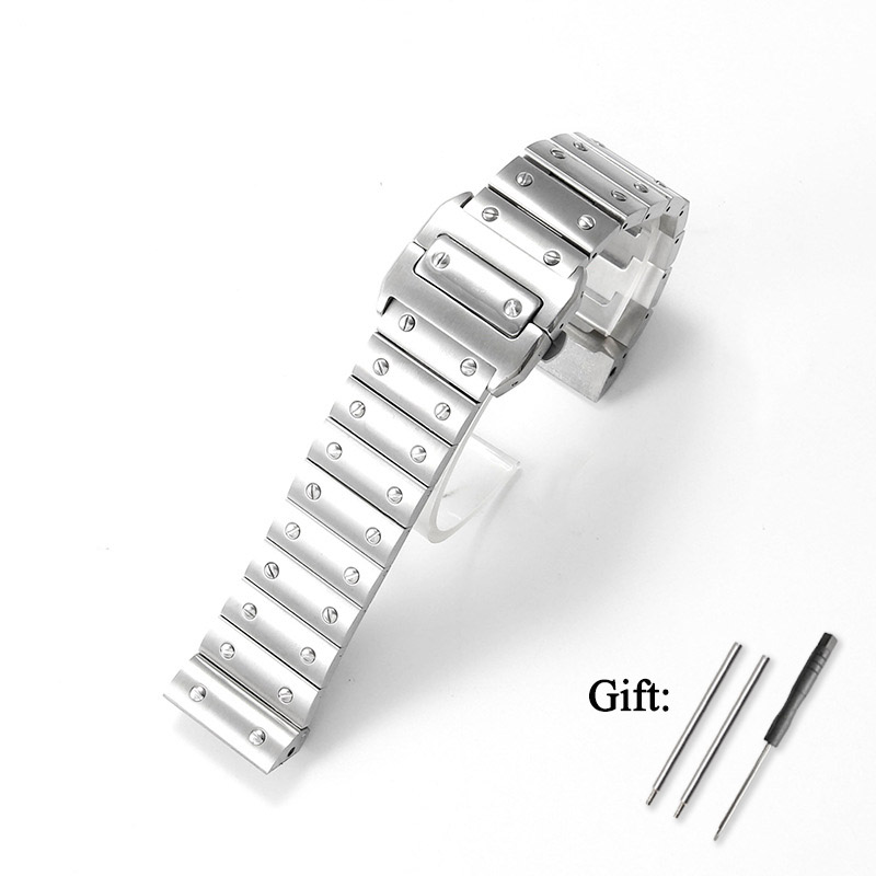 Correa de reloj de acero inoxi - Cartier Watch Santos reseña y precio
